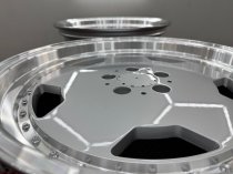 New 18 Inch AM Aero Monoblock Split Alloy Wheels In Silver With Polished Dish, Deeper 9" Rear Mercedes 5x112