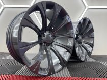 New 19 Inch 166 E60 5M Style Alloy Wheels In Gunmetal With Very Deep Concave 10" Rears BMW 5x120