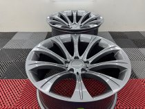 New 19 Inch 166 E60 5M Style Alloy Wheels In Gunmetal With Very Deep Concave 10" Rears BMW 5x120