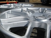 NEW 18 INCH RIVA FOX DTM CSL ALLOY WHEELS FINISHED IN SILVER WITH DEEPER CONCAVE WIDER 8.5" REAR 5x120