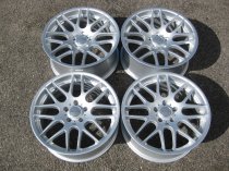 NEW 18" RIVA FOX DTM CSL ALLOY WHEELS FINISHED IN SILVER, DEEPER CONCAVE WIDER 8.5" REAR'S