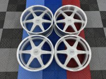 NEW 20 INCH MK MOTORSPORT ALLOY WHEELS IN SILVER WITH POLISHED DISH AND VERY DEEP 10.5" REARS 5x120