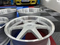 NEW 20 INCH MK MOTORSPORT ALLOY WHEELS IN SILVER WITH POLISHED DISH AND VERY DEEP 10.5" REARS 5x120