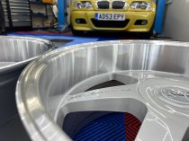 NEW 20 INCH MK MOTORSPORT ALLOY WHEELS IN SILVER WITH POLISHED DISH AND VERY DEEP 10.5" REARS 5x120