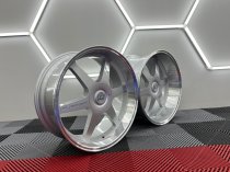 NEW 20 INCH MK MOTORSPORT ALLOY WHEELS IN SILVER WITH POLISHED DISH AND VERY DEEP 10.5" REARS 5x120