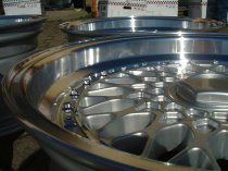 NEW 16 INCH DARE DR RS ALLOY WHEELS IN SILVER WITH POLISHED DISH AND CHROME RIVETS, DEEPER 9" REAR OPTION 5x112/120