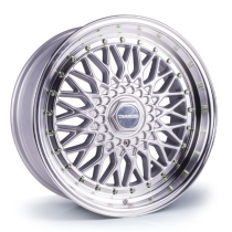 NEW 17" DARE DR RS ALLOY WHEELS IN SILVER WITH CHROME RIVETS, VERY DEEP DISH 10" REARS