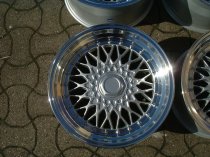 NEW 17" DARE DR RS ALLOY WHEELS IN SILVER WITH CHROME RIVETS, VERY DEEP DISH 10" REARS