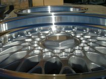 NEW 17 INCH DARE DR RS ALLOY WHEELS IN SILVER WITH CHROME RIVETS, VERY DEEP DISH 10" REARS 5x120/112