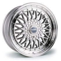 NEW 16″ DARE RS ALLOY WHEELS IN SILVER POLISHED FINISH WITH CHROME RIVETS, VERY DEEP 9″ REAR