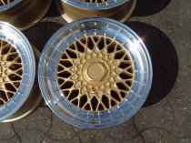 NEW 16 INCH DARE DR RS ALLOY WHEELS IN GOLD WITH POLISHED DISH AND DEEPER 9" REARS 4x100/108