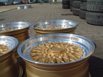 NEW 16 INCH DARE DR RS ALLOY WHEELS IN GOLD WITH POLISHED DISH AND DEEPER 9" REARS 4x100/108