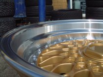 NEW 16 INCH DARE DR RS ALLOY WHEELS IN GOLD WITH POLISHED DISH AND DEEPER 9" REARS 4x100/108