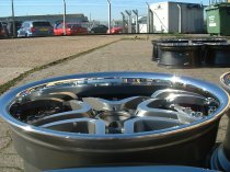 NEW 20 INCH AM TWIN DEEP ALLOY WHEELS IN GUNMETAL WITH POLISHED FACE AND INOX DISH, DEEPER 10" REAR 5x112