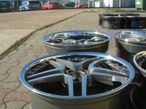 NEW 20 INCH AM TWIN DEEP ALLOY WHEELS IN GUNMETAL WITH POLISHED FACE AND INOX DISH, DEEPER 10" REAR 5x112