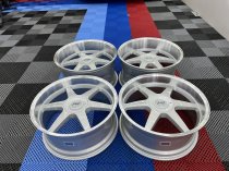 NEW 20 INCH MK MOTORSPORT ALLOY WHEELS IN SILVER WITH VERY DEEP POLISHED DISH 10.5" REARS et35/35 5x120