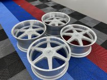 NEW 20 INCH MK MOTORSPORT ALLOY WHEELS IN SILVER WITH VERY DEEP POLISHED DISH 10.5" REARS et35/35 5x120