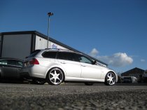 NEW 20 INCH MK MOTORSPORT ALLOY WHEELS IN SILVER WITH VERY DEEP POLISHED DISH 10.5" REARS et35/35 5x120
