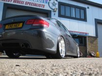 NEW 20 INCH MK MOTORSPORT ALLOY WHEELS IN SILVER WITH VERY DEEP POLISHED DISH 10.5" REARS et35/35 5x120