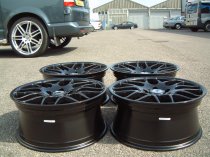 NEW 18 INCH RIVA FOX DTM CSL ALLOY WHEELS IN GLOSS BLACK WITH DEEPER CONCAVE WIDER 8.5" REAR 5x120