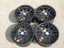 NEW 18 INCH RIVA FOX DTM CSL ALLOY WHEELS IN GLOSS BLACK WITH DEEPER CONCAVE WIDER 8.5" REAR 5x120