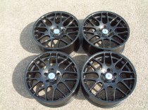 NEW 18" RIVA DTM CSL ALLOY WHEELS, GLOSS BLACK, DEEPER CONCAVE WIDER 8.5" REAR