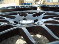 NEW 18 INCH RIVA FOX DTM CSL ALLOY WHEELS IN GLOSS BLACK WITH DEEPER CONCAVE WIDER 8.5" REAR 5x120