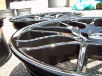 NEW 18 INCH RIVA FOX DTM CSL ALLOY WHEELS IN GLOSS BLACK WITH DEEPER CONCAVE WIDER 8.5" REAR 5x120