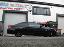 NEW 18 INCH RIVA FOX DTM CSL ALLOY WHEELS IN GLOSS BLACK WITH DEEPER CONCAVE WIDER 8.5" REAR 5x120