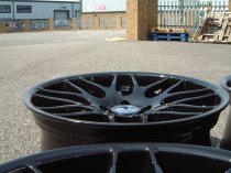 NEW 19 INCH FOX RIVA DTM CSL ALLOY WHEEL IN GLOSS BLACK WITH DEEPER CONCAVE 9" REAR 5x120