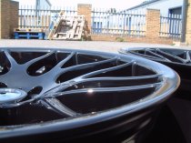 NEW 19 INCH FOX RIVA DTM CSL ALLOY WHEEL IN GLOSS BLACK WITH DEEPER CONCAVE 9" REAR 5x120