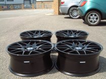 NEW 19 INCH FOX RIVA DTM CSL ALLOY WHEEL IN GLOSS BLACK WITH DEEPER CONCAVE 9" REAR 5x120