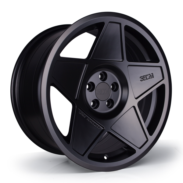 NEW 18 INCH 3SDM 0.05 ALLOY WHEELS IN SATIN BLACK WITH DEEPER CONCAVE 9.5" REAR OPTION 5x112
