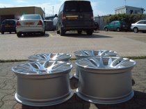 NEW 18 INCH 3SDM 0.01 ALLOY WHEELS IN SILVER WITH POLISHED FACE AND DEEPER CONCAVE 9.5" REAR OPTION 5x112