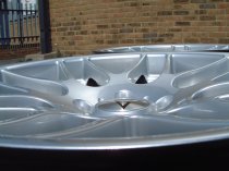 NEW 19 INCH ATOMIC CSL ALLOY WHEELS IN HYPER SILVER, WITH DEEPER CONCAVE 9.5" ET45 REAR**RARE FITMENT** 5x120