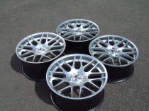 NEW 19" ATOMIC CSL ALLOY WHEELS IN HYPER SILVER, WITH DEEPER CONCAVE 9.5" ET45 REAR**RARE FITMENT**