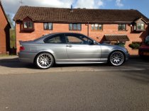 NEW 19" ATOMIC CSL ALLOY WHEELS IN HYPER SILVER, WITH DEEPER CONCAVE 9.5" ET45 REAR**RARE FITMENT**