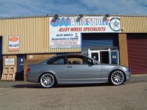 NEW 19" ATOMIC CSL ALLOY WHEELS IN HYPER SILVER, WITH DEEPER CONCAVE 9.5" ET45 REAR**RARE FITMENT**