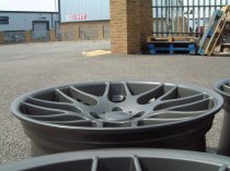 NEW 19 INCH ATOMIC CSL ALLOY WHEELS IN SATIN GUNMETAL, WITH DEEPER CONCAVE 9.5" ET45 REAR**RARE FITMENT** 5x120