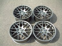 NEW 19 INCH ATOMIC CSL ALLOY WHEELS IN SATIN GUNMETAL, WITH DEEPER CONCAVE 9.5" ET45 REAR**RARE FITMENT** 5x120