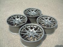 NEW 19 INCH ATOMIC CSL ALLOY WHEELS IN SATIN GUNMETAL, WITH DEEPER CONCAVE 9.5" ET45 REAR**RARE FITMENT** 5x120