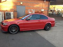 NEW 19 INCH ATOMIC CSL ALLOY WHEELS IN SATIN GUNMETAL, WITH DEEPER CONCAVE 9.5" ET45 REAR**RARE FITMENT** 5x120