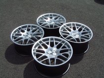 NEW 19 INCH ATOMIC CSL ALLOY WHEELS IN HYPER SILVER, WITH VERY DEEP CONCAVE 9.5" ET33 REAR**VERY RARE FITMENT** 5x120