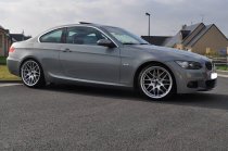 NEW 19 INCH ATOMIC CSL ALLOY WHEELS IN HYPER SILVER, WITH VERY DEEP CONCAVE 9.5" ET33 REAR**VERY RARE FITMENT** 5x120