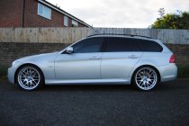 NEW 19 INCH ATOMIC CSL ALLOY WHEELS IN HYPER SILVER, WITH VERY DEEP CONCAVE 9.5" ET33 REAR**VERY RARE FITMENT** 5x120