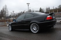 NEW 19 INCH ATOMIC CSL ALLOY WHEELS IN HYPER SILVER, WITH VERY DEEP CONCAVE 9.5" ET33 REAR**VERY RARE FITMENT** 5x120