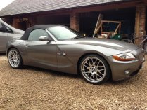 NEW 19 INCH ATOMIC CSL ALLOY WHEELS IN HYPER SILVER, WITH VERY DEEP CONCAVE 9.5" ET33 REAR**VERY RARE FITMENT** 5x120