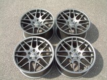 NEW 19" ATOMIC CSL ALLOY WHEELS IN SATIN GUNMETAL, WITH VERY DEEP CONCAVE 9.5" ET33 REAR**VERY RARE FITMENT**