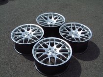 NEW 19 INCH ATOMIC CSL ALLOY WHEELS IN HYPER SILVER, WITH VERY DEEP CONCAVE 9.5" ET27 REAR E46 M3 5x120
