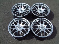 NEW 19 INCH ATOMIC CSL ALLOY WHEELS IN HYPER SILVER, WITH VERY DEEP CONCAVE 9.5" ET27 REAR E46 M3 5x120